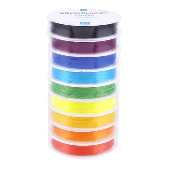 12 Packs: 9 ct. (108 total) 1/2mm Rainbow Mix Nylon Cording by Creatology&#x2122;